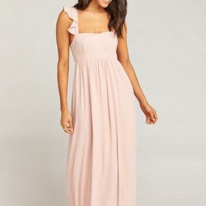 June Maxi Dress Dusty Blush Crisp